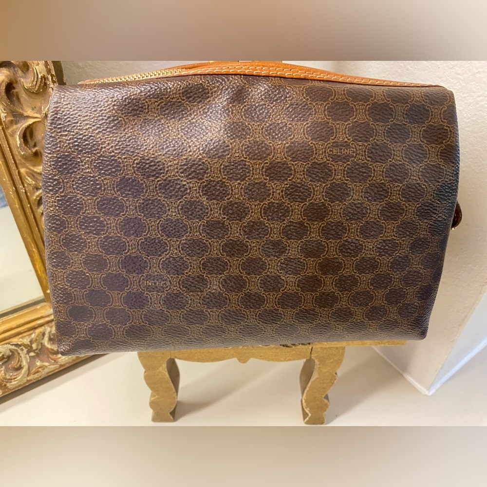 Celine Doctor’s Bag Vintage Macadam Triomphe. Frame Opening Travel/Cosmetics. - Picture 2 of 13